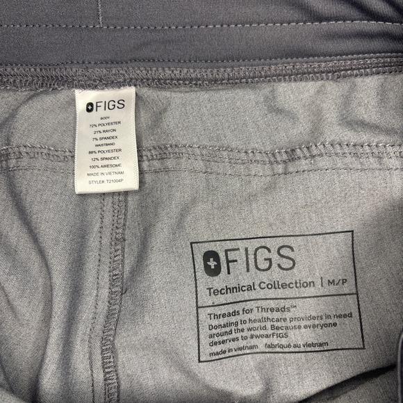 FIGS 2 Pc Set Graphite Gray Catarina Top Medium Kade Cargo Pants Medium Petite - Picture 10 of 13